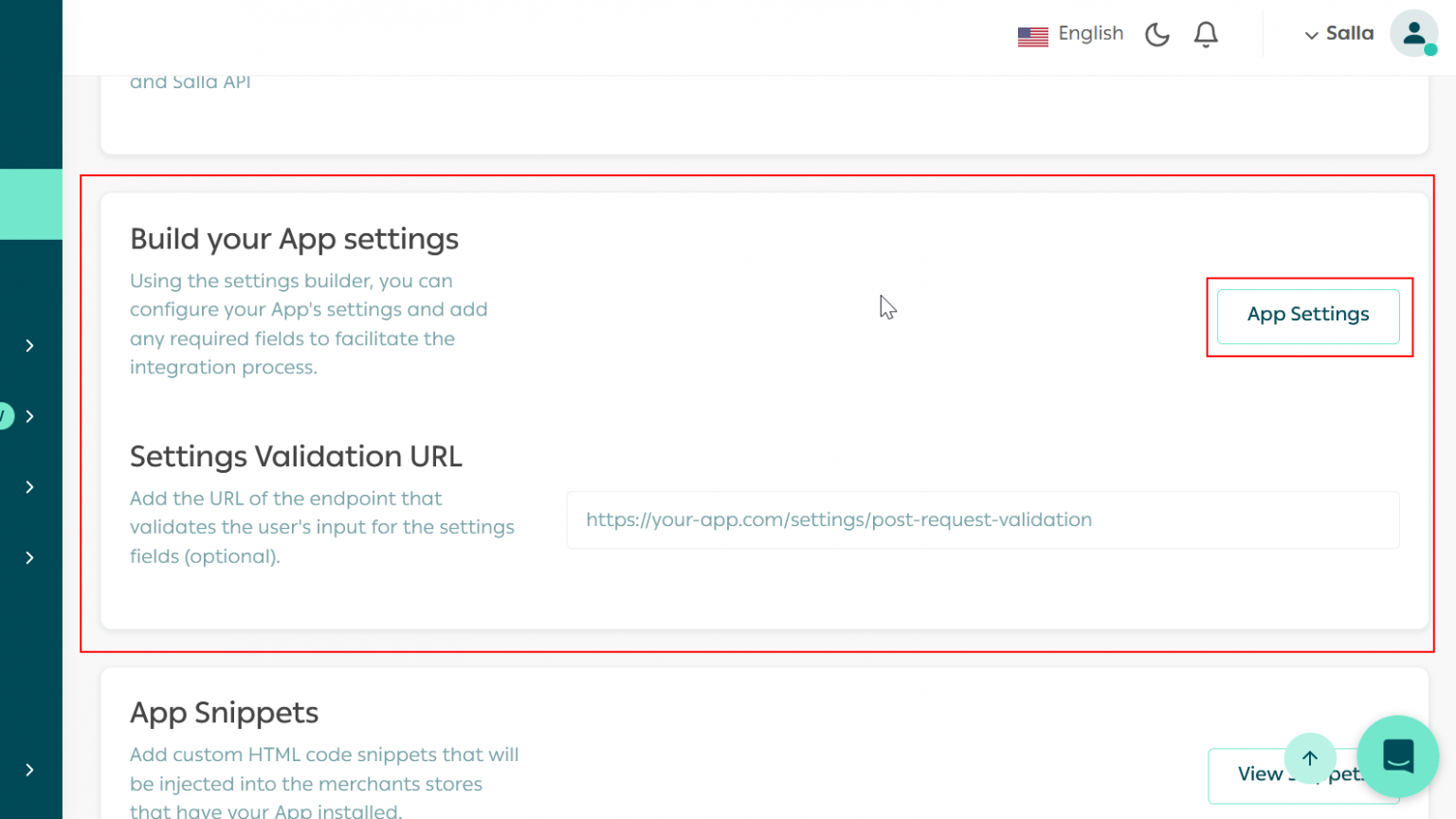 How to Build App Settings Form - Salla Developers