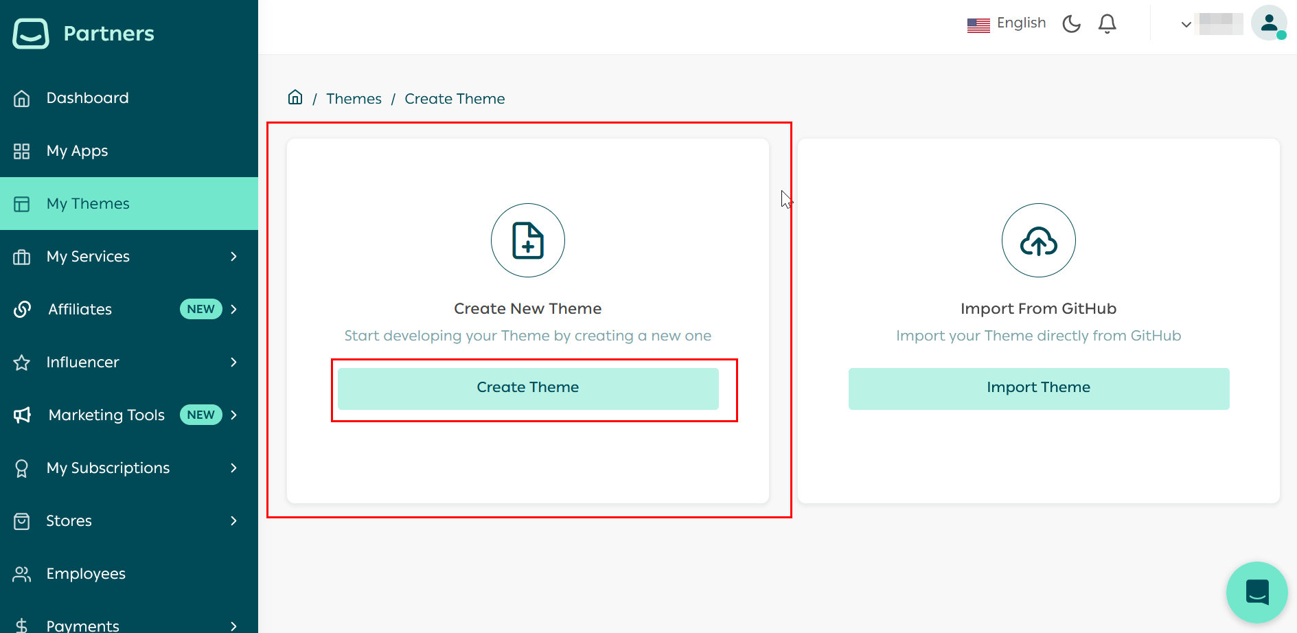 Create theme options