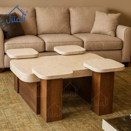 طاولات قهوة أنيقة تجمع بين الخشب الطبيعي والتصميم العصري