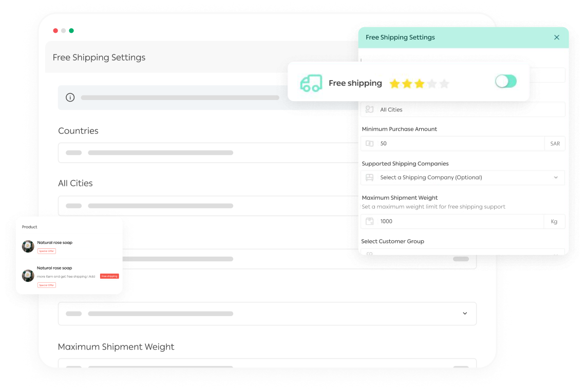 Free shipping that fits your business